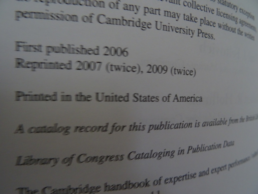 The Cambridge handbook of Expertise and Expert Performance - Afbeelding 7