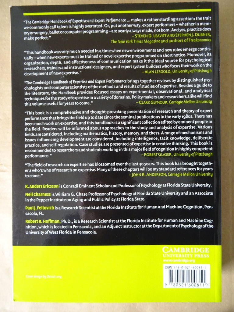 The Cambridge handbook of Expertise and Expert Performance - Afbeelding 12