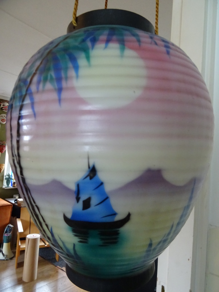 Vintage glazen hanglamp 33cm - Afbeelding 18
