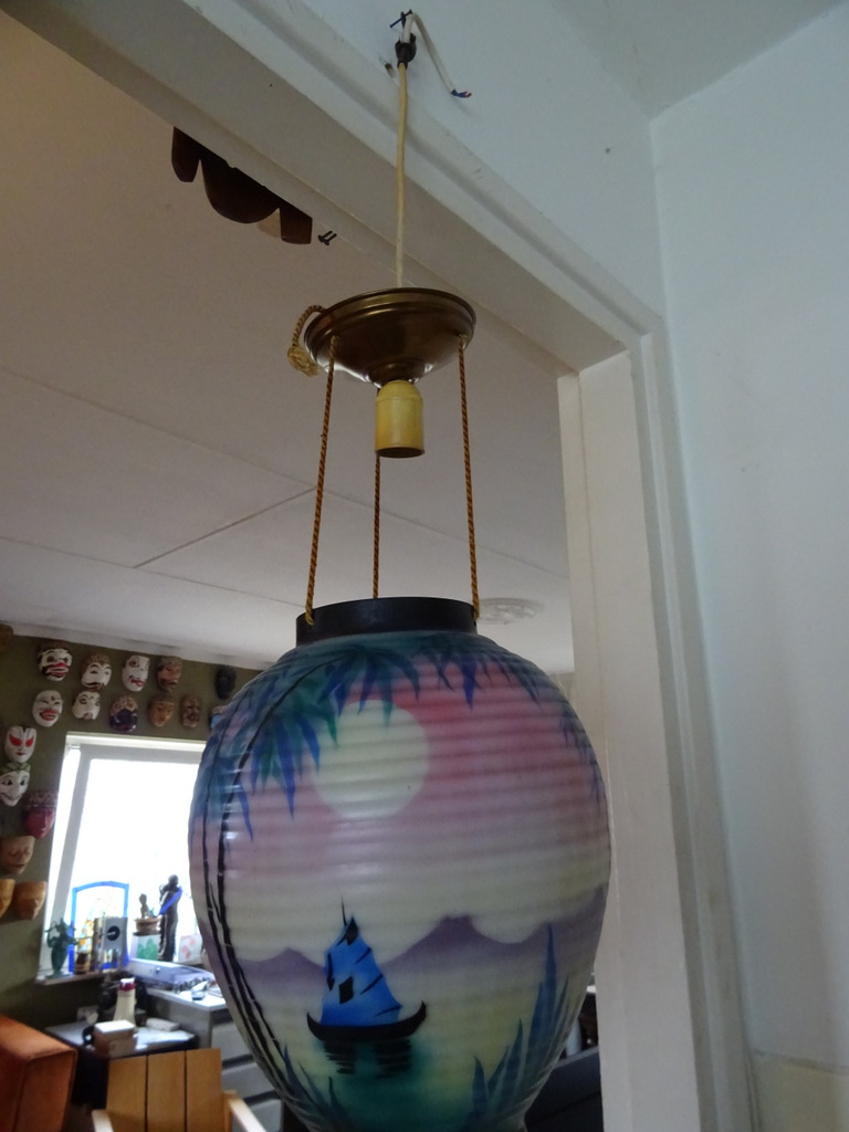 Vintage glazen hanglamp 33cm - Afbeelding 20