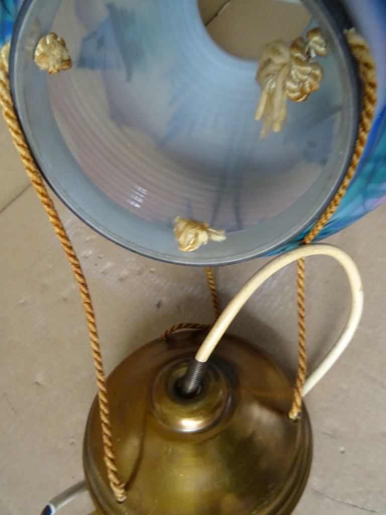 Vintage glazen hanglamp 33cm - Afbeelding 9
