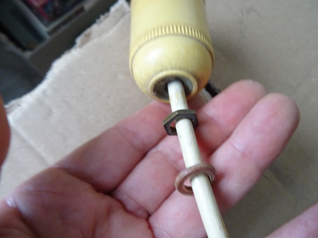 Vintage glazen hanglamp 33cm - Afbeelding 12