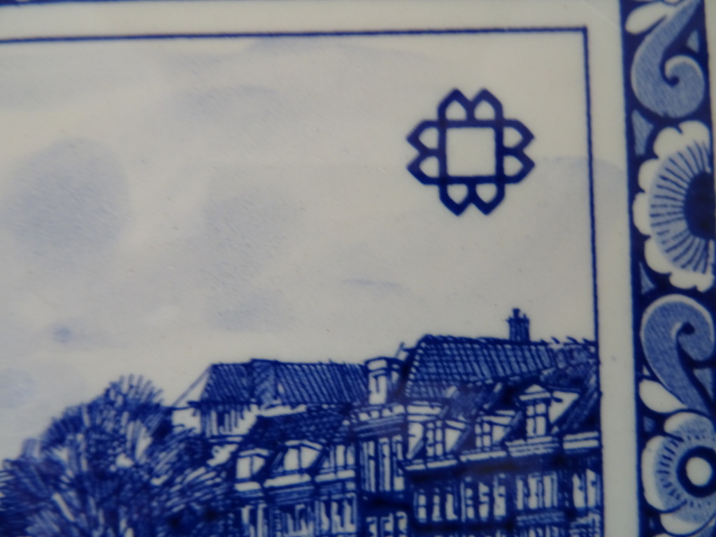 Vintage Delfts blauw tegeltableau Magere Brug Amsterdam - Afbeelding 5