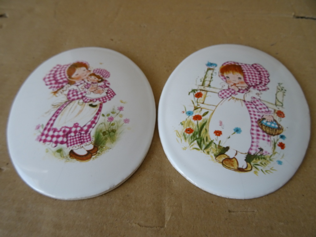 Set vintage ovale tegels Gingham Girl - Afbeelding 5