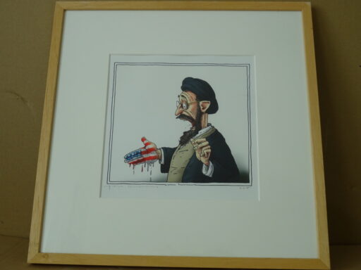 Spotprent Iran nucleaire deal 42x42cm