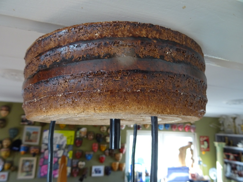 Vintage aardewerk hanglamp 3-delig 150cm - Afbeelding 3