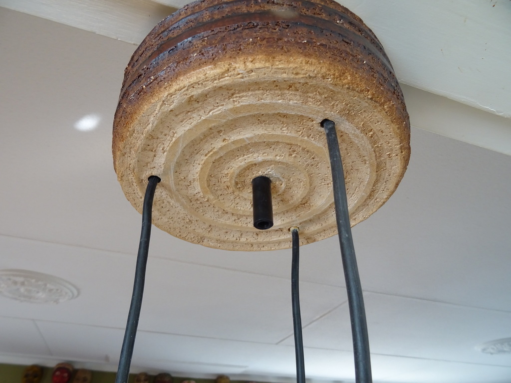 Vintage aardewerk hanglamp 3-delig 150cm - Afbeelding 4