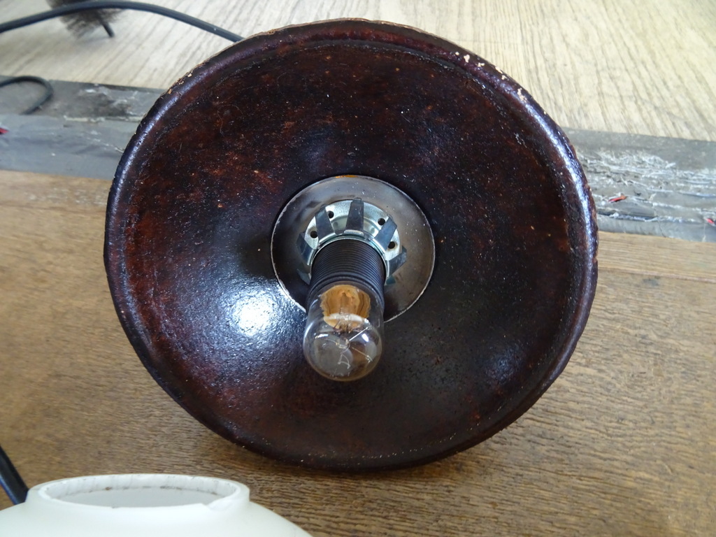 Vintage aardewerk hanglamp 3-delig 150cm - Afbeelding 16