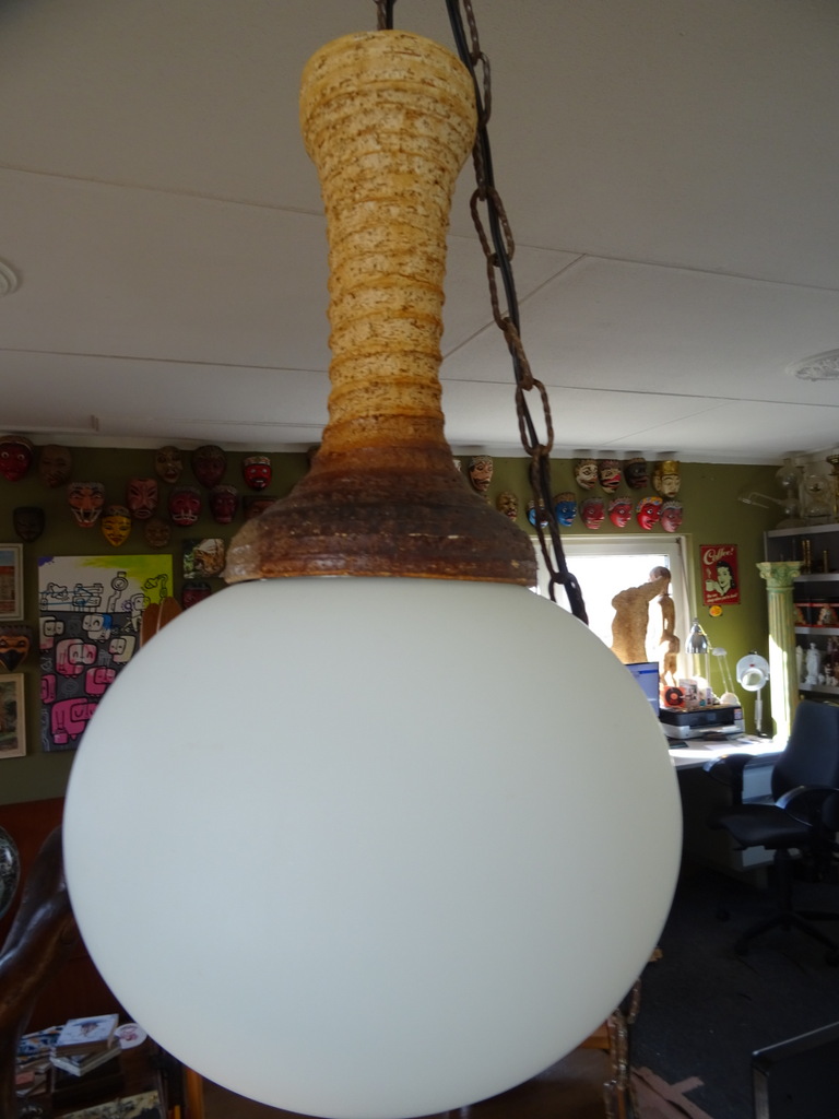 Vintage aardewerk hanglamp 50cm - Afbeelding 2