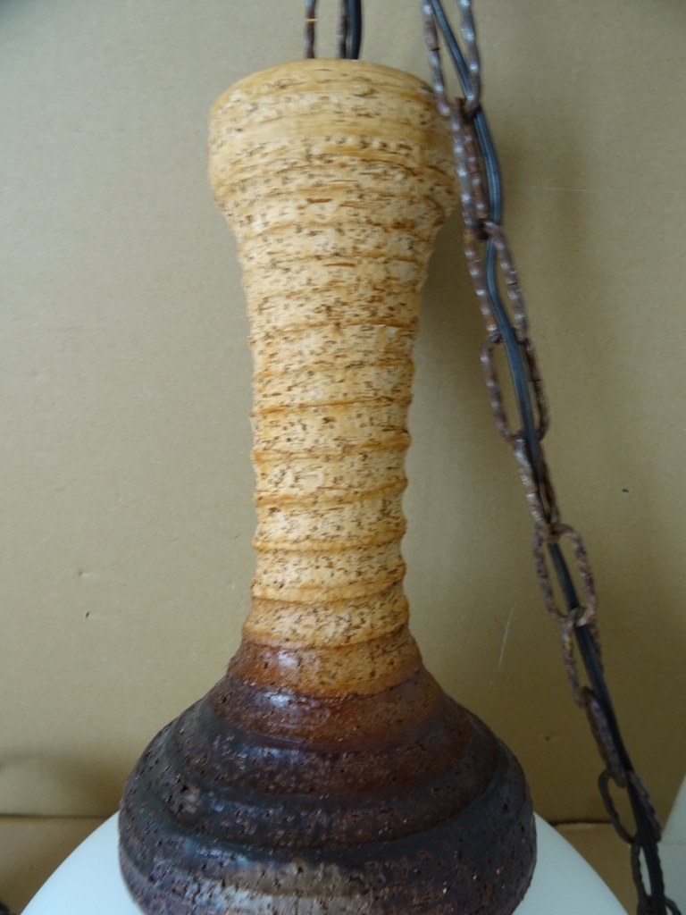 Vintage aardewerk hanglamp 50cm - Afbeelding 10