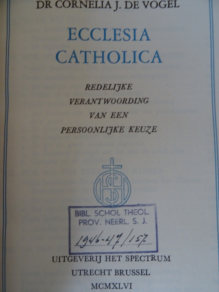 Dr. Cornelia J. de Vogel Ecclesia Catholica - Afbeelding 6