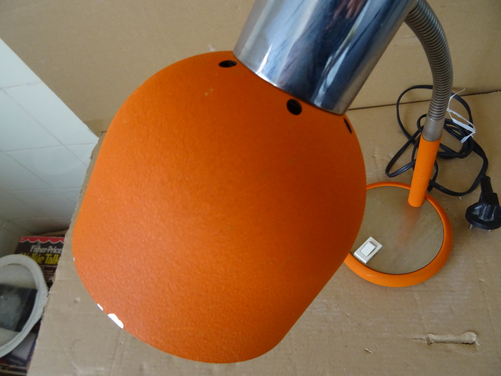 Vintage metalen lamp tafellamp 40cm - Afbeelding 6