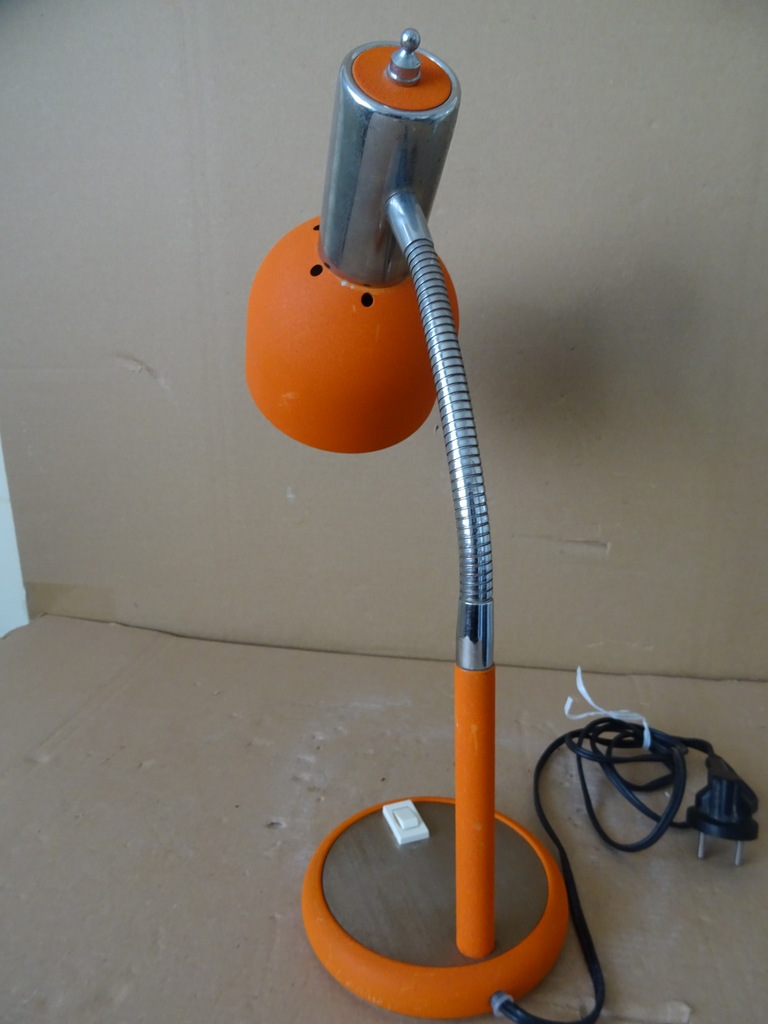 Vintage metalen lamp tafellamp 40cm - Afbeelding 10