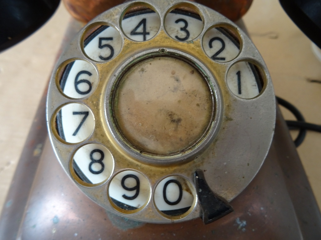 Antieke of vintage koperen Bell telefoon telefoontoestel - Afbeelding 4