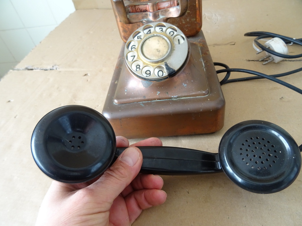 Antieke of vintage koperen Bell telefoon telefoontoestel - Afbeelding 5