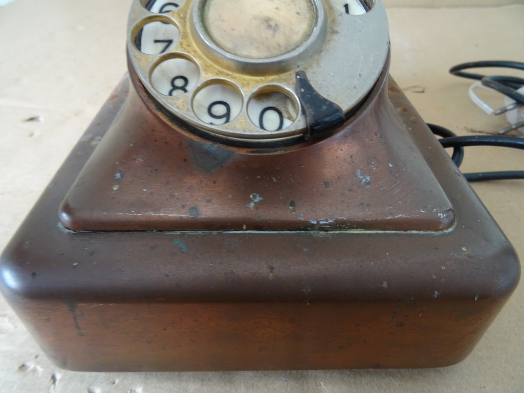Antieke of vintage koperen Bell telefoon telefoontoestel - Afbeelding 9