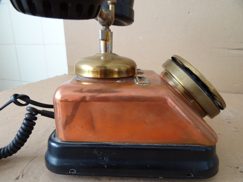 Vintage koperen telefoon telefoontoestel - Afbeelding 20