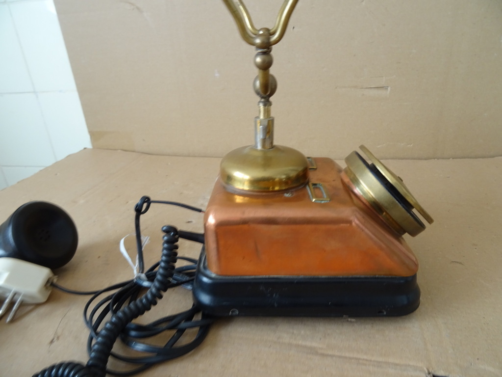 Vintage koperen telefoon telefoontoestel - Afbeelding 25