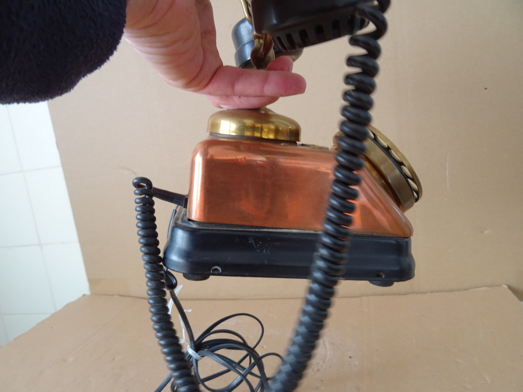 Vintage koperen telefoon telefoontoestel - Afbeelding 28