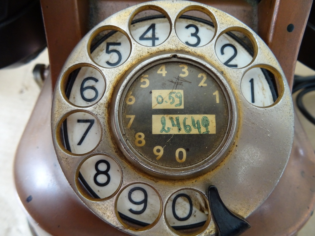 Vintage koperen telefoon telefoontoestel RTT 56 - Afbeelding 4