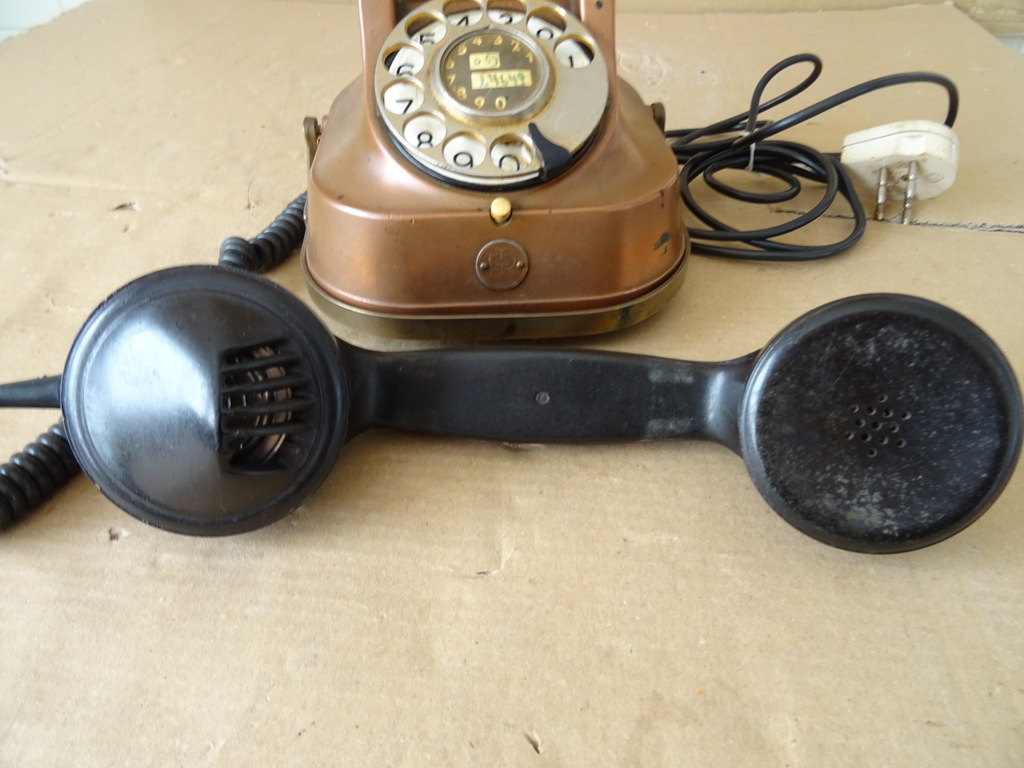 Vintage koperen telefoon telefoontoestel RTT 56 - Afbeelding 5