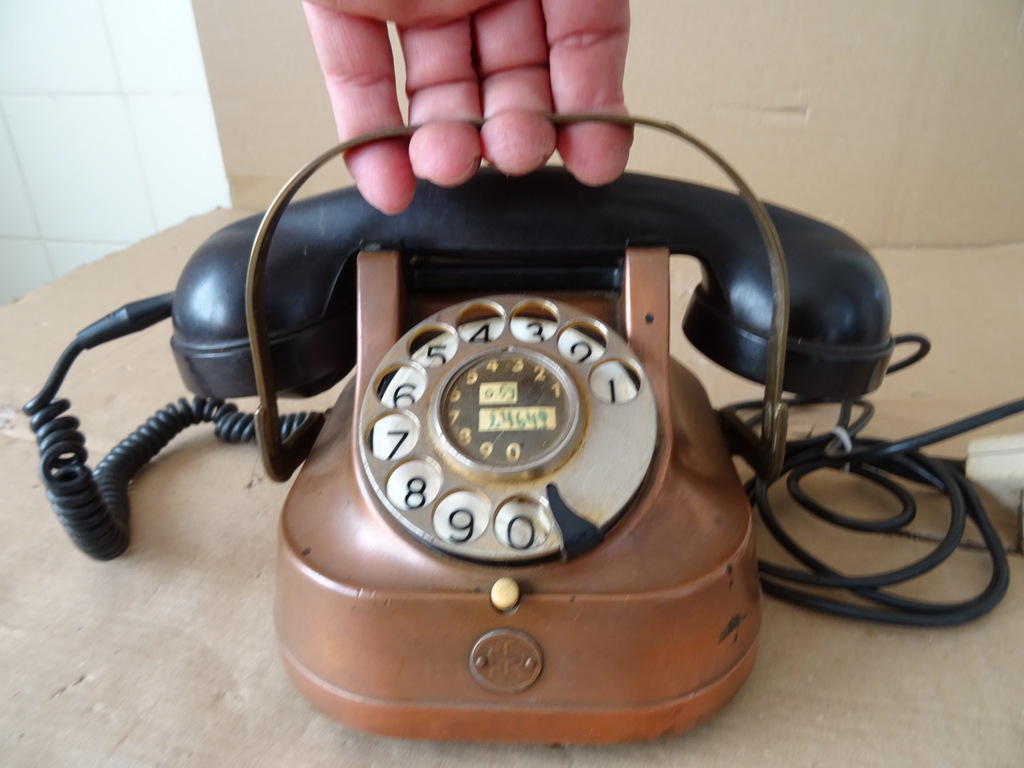 Vintage koperen telefoon telefoontoestel RTT 56 - Afbeelding 10