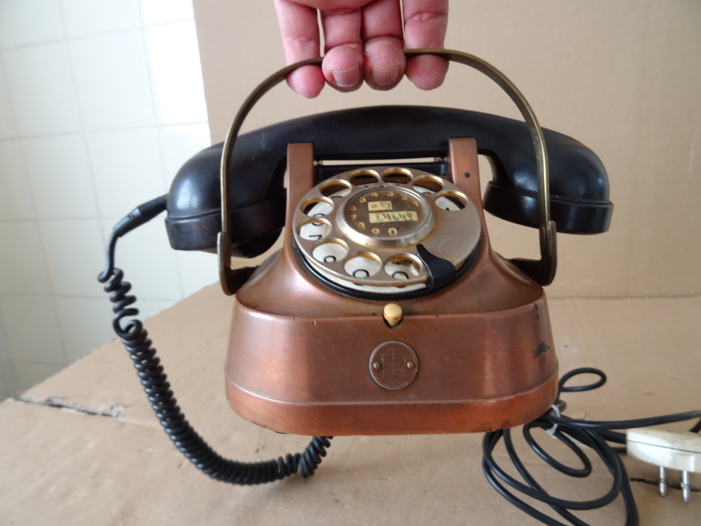 Vintage koperen telefoon telefoontoestel RTT 56 - Afbeelding 11