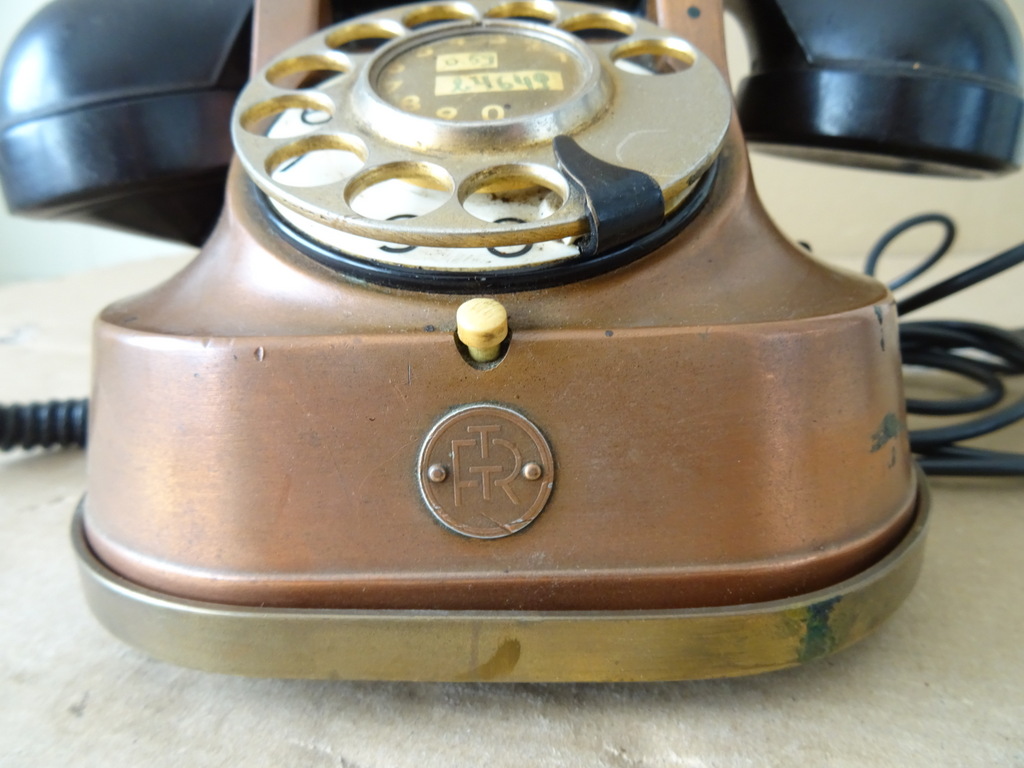 Vintage koperen telefoon telefoontoestel RTT 56 - Afbeelding 13