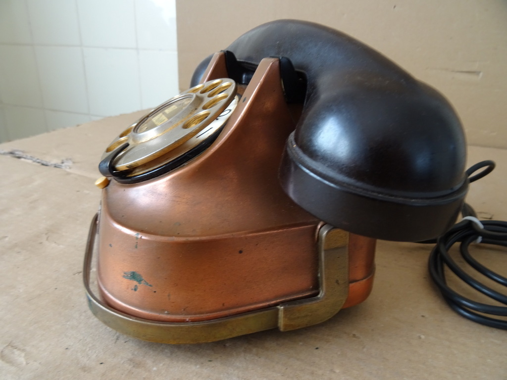 Vintage koperen telefoon telefoontoestel RTT 56 - Afbeelding 15