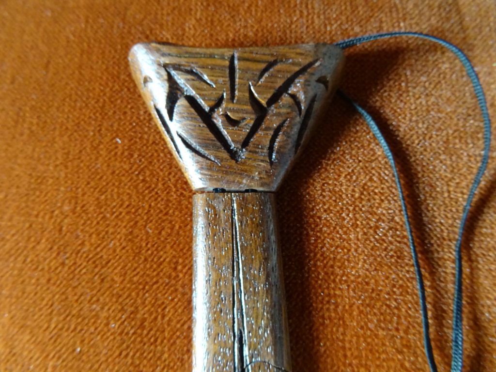 Vintage houten stropdas Indonesië 43cm - Afbeelding 3