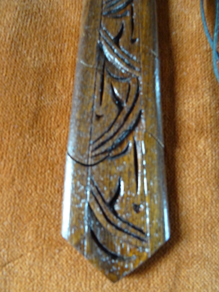 Vintage houten stropdas Indonesië 43cm - Afbeelding 6