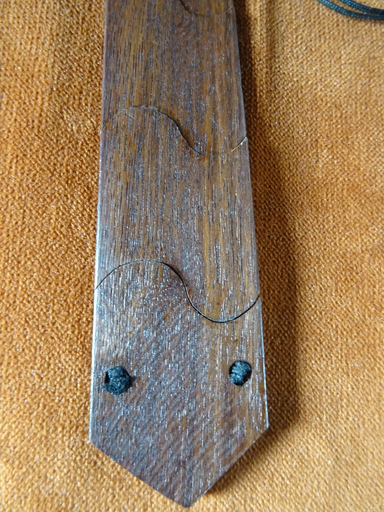 Vintage houten stropdas Indonesië 43cm - Afbeelding 9