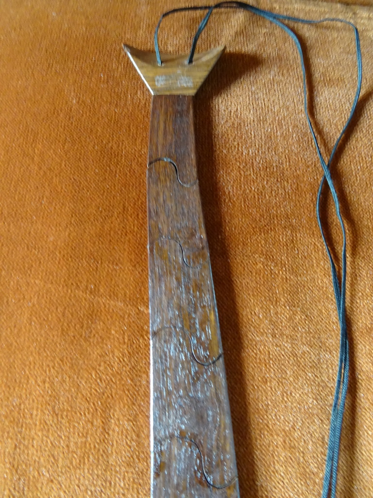 Vintage houten stropdas Indonesië 43cm - Afbeelding 10