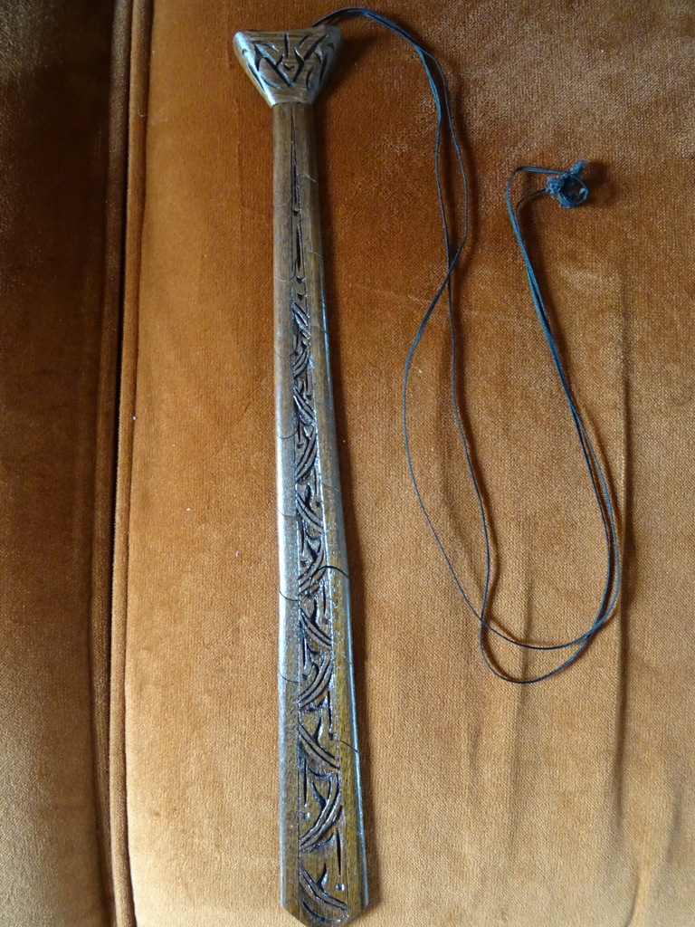 Vintage houten stropdas Indonesië 43cm - Afbeelding 13