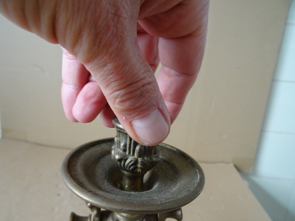 Vintage bronzen of koperen set wandkandelaars scheepskandelaars - Afbeelding 6