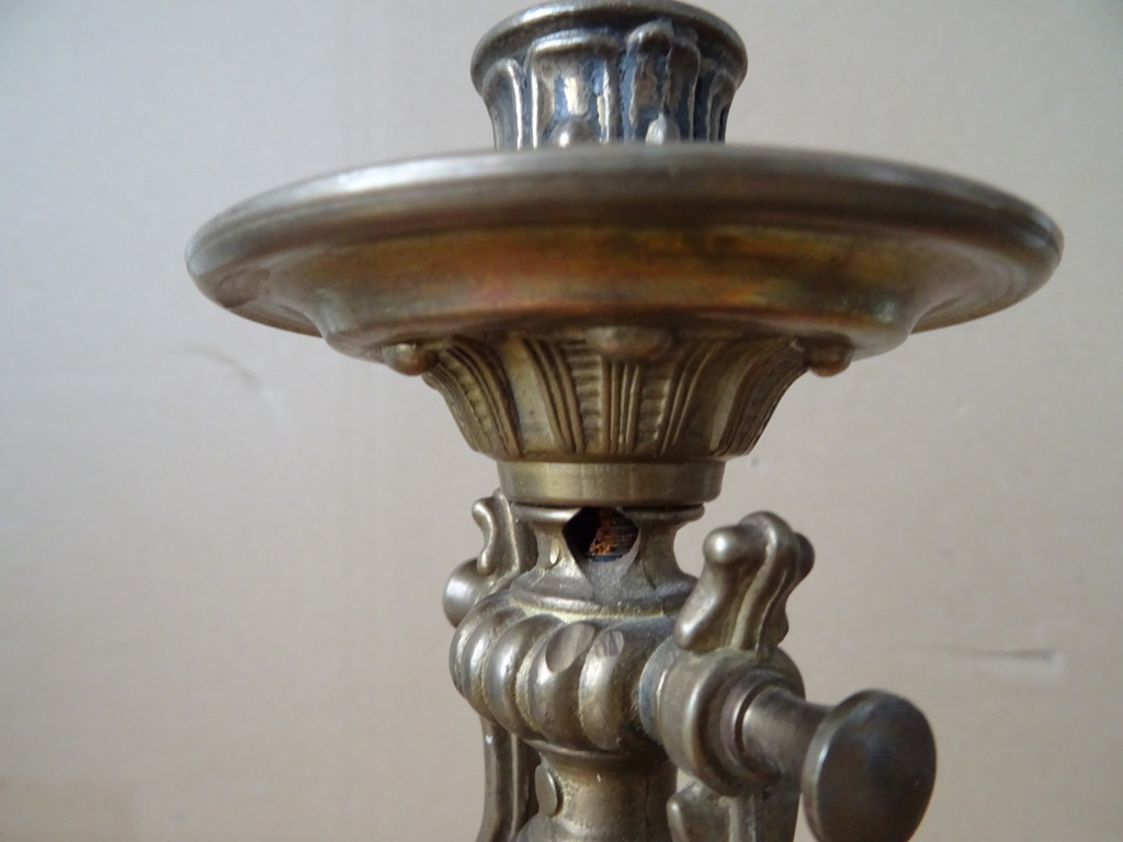 Vintage bronzen of koperen set wandkandelaars scheepskandelaars - Afbeelding 15