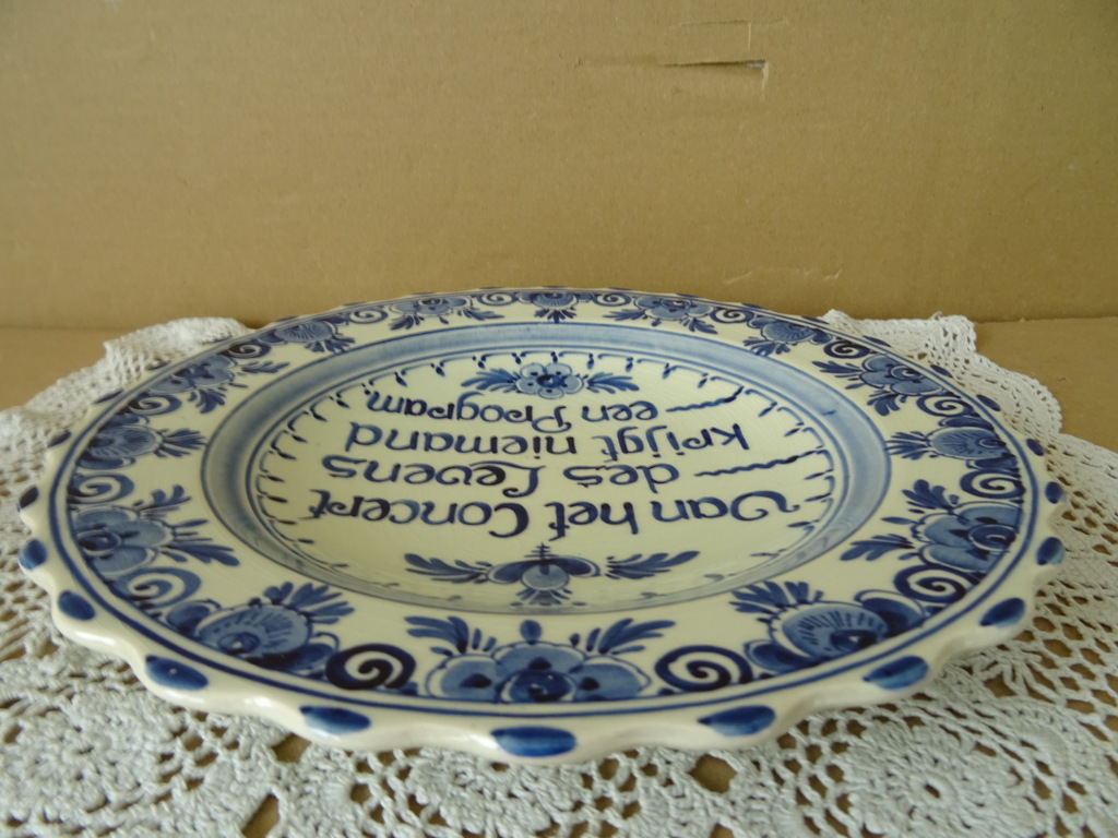 Delfts blauw wandbord Van het Concert des Levens - Afbeelding 5