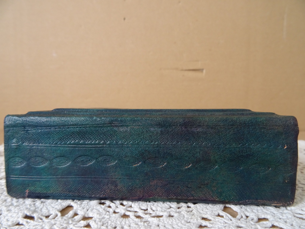Vintage houten kistje Mali bekleed met leer 14x11x4,5cm - Afbeelding 8
