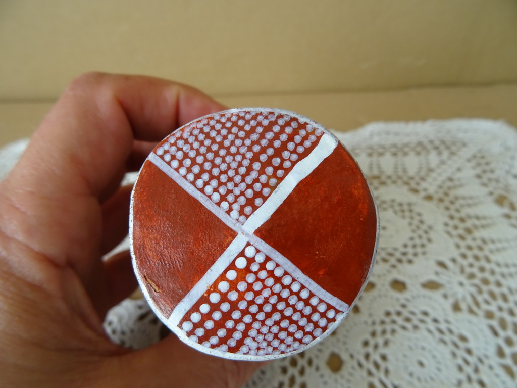 Aardewerk wierookbrander Mali 13cm vintage - Afbeelding 2