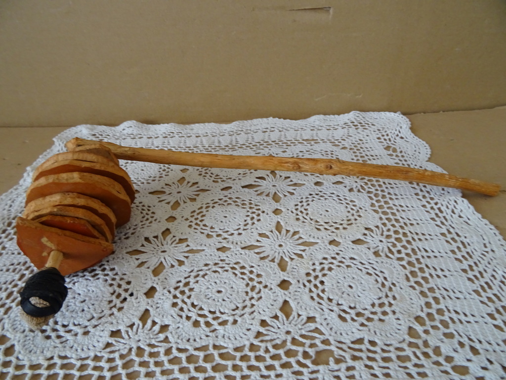 Inheemse Rakatak rammelaar Mali 32cm volkskunst - Afbeelding 7