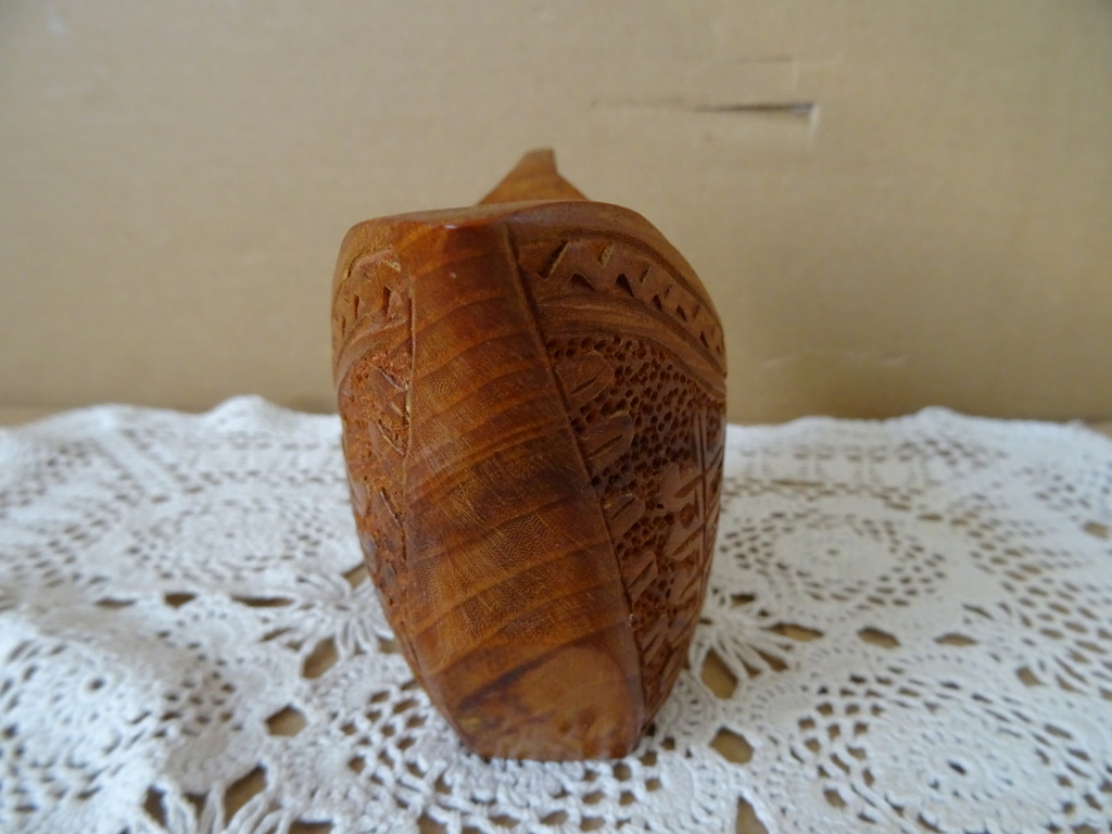 Vintage teakhouten huwelijksbeker - Afbeelding 9