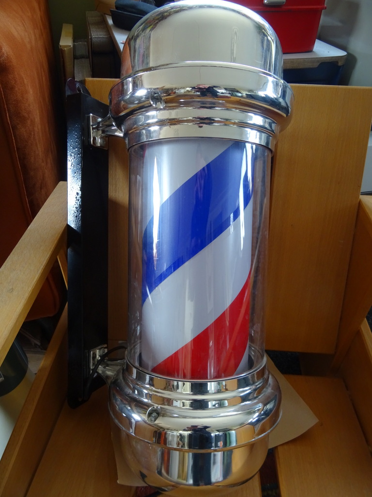 Kunststof barberspole barbierspaal 55cm