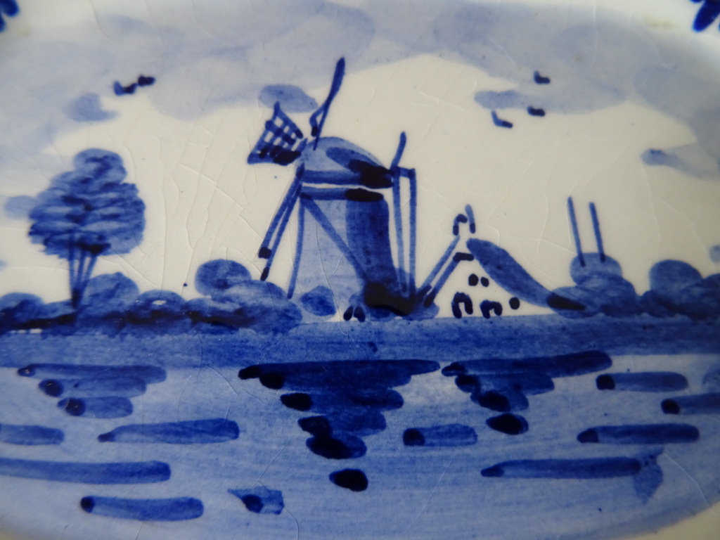 Delfts blauw schaaltje 17cm Delfts Holland Handpainted - Afbeelding 4
