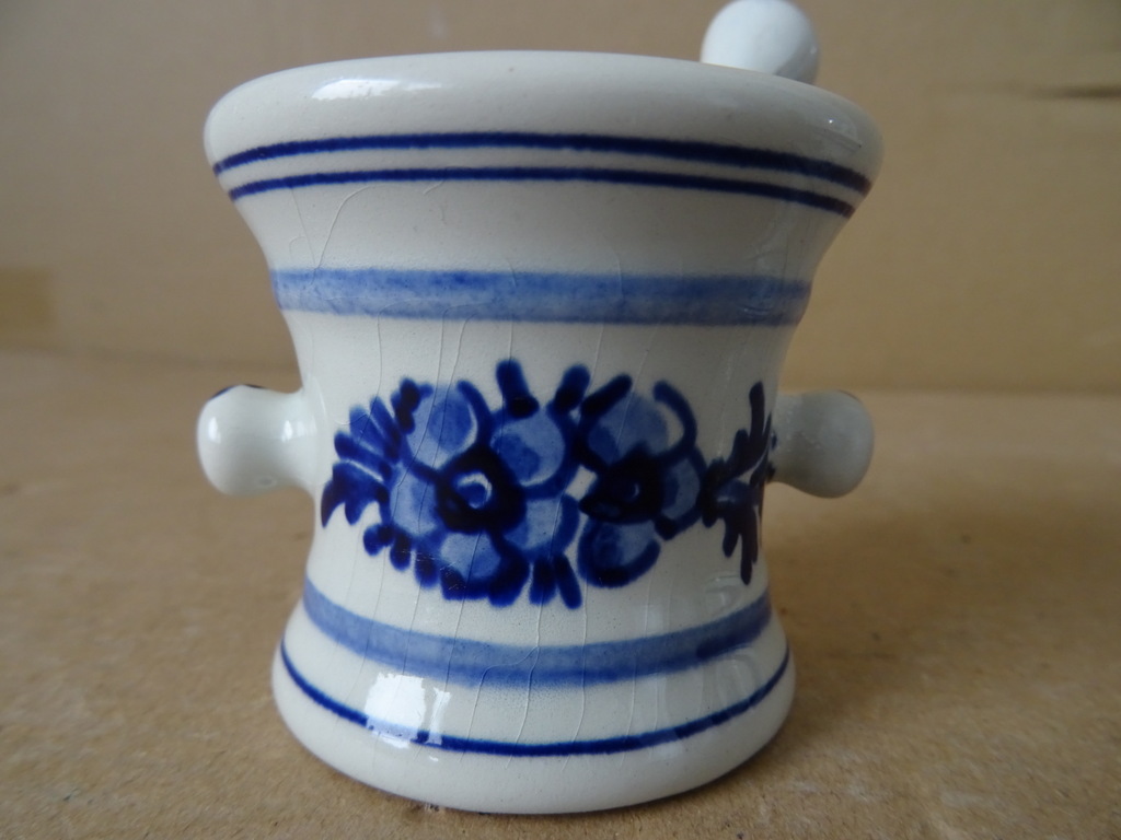 Delfts blauw vijzeltje met stamper Delfts Holland Squibb 19 euro per set - Afbeelding 2