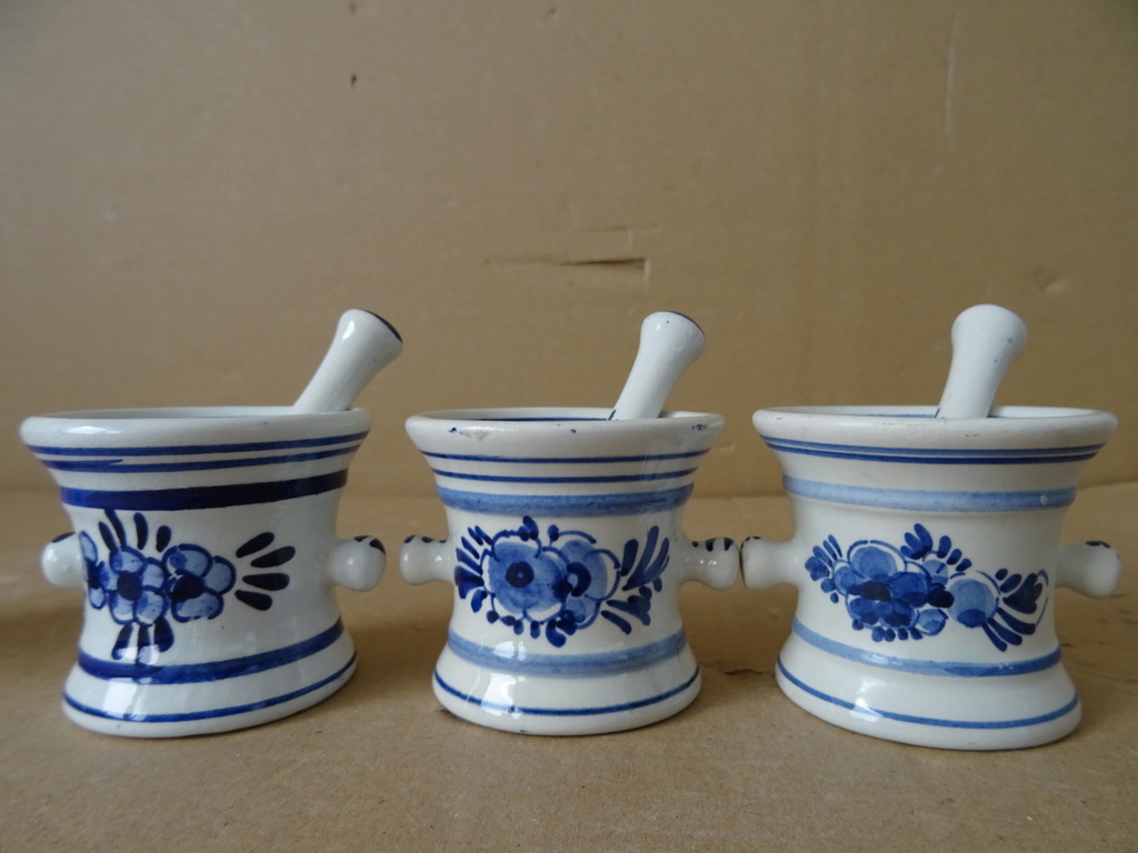 Delfts blauw vijzeltje met stamper Delfts Holland Squibb 19 euro per set - Afbeelding 7