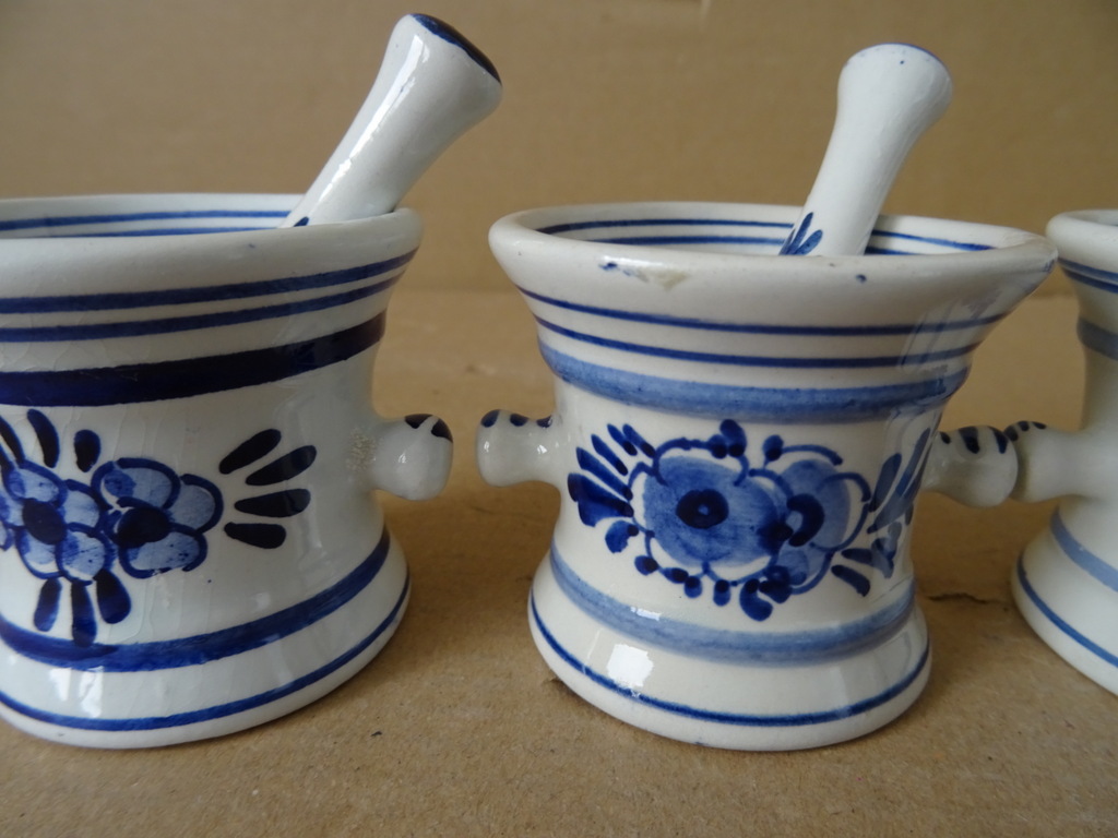 Delfts blauw vijzeltje met stamper Delfts Holland Squibb 19 euro per set - Afbeelding 8