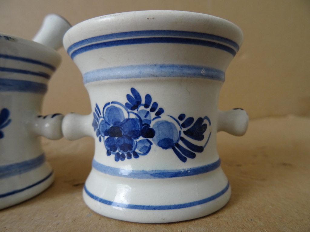 Delfts blauw vijzeltje met stamper Delfts Holland Squibb 19 euro per set - Afbeelding 9