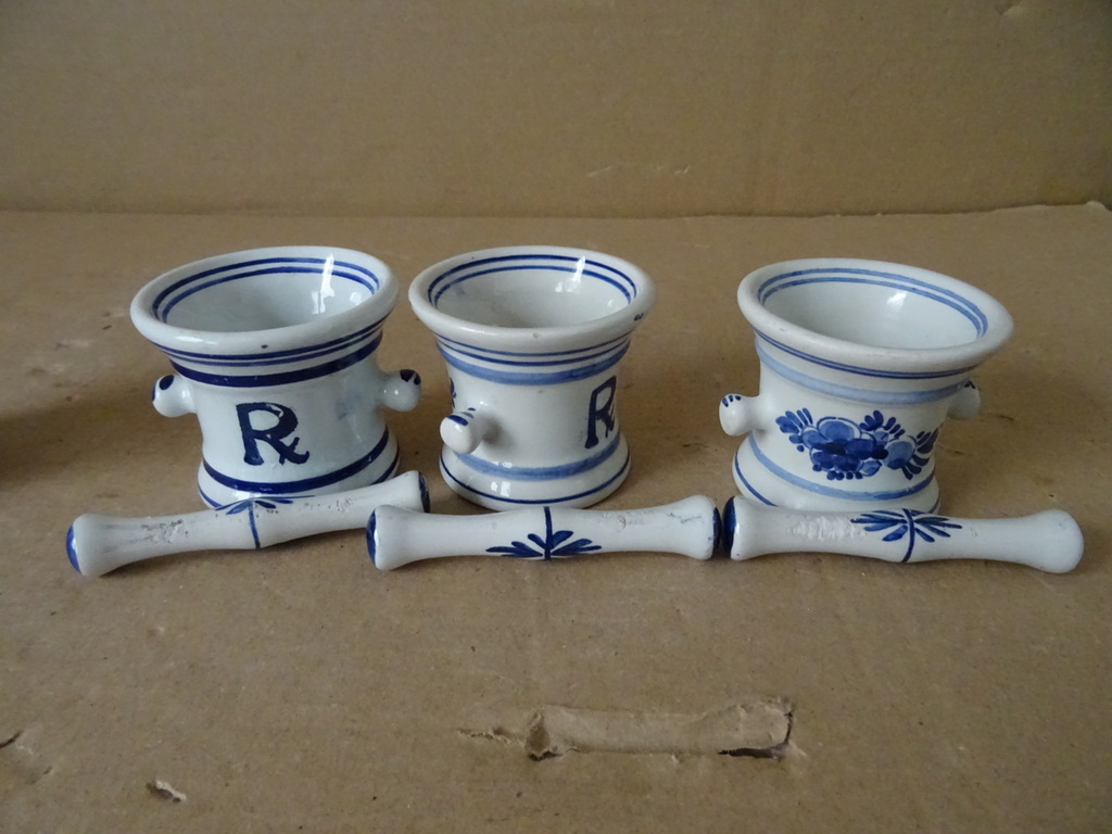 Delfts blauw vijzeltje met stamper Delfts Holland Squibb 19 euro per set - Afbeelding 18