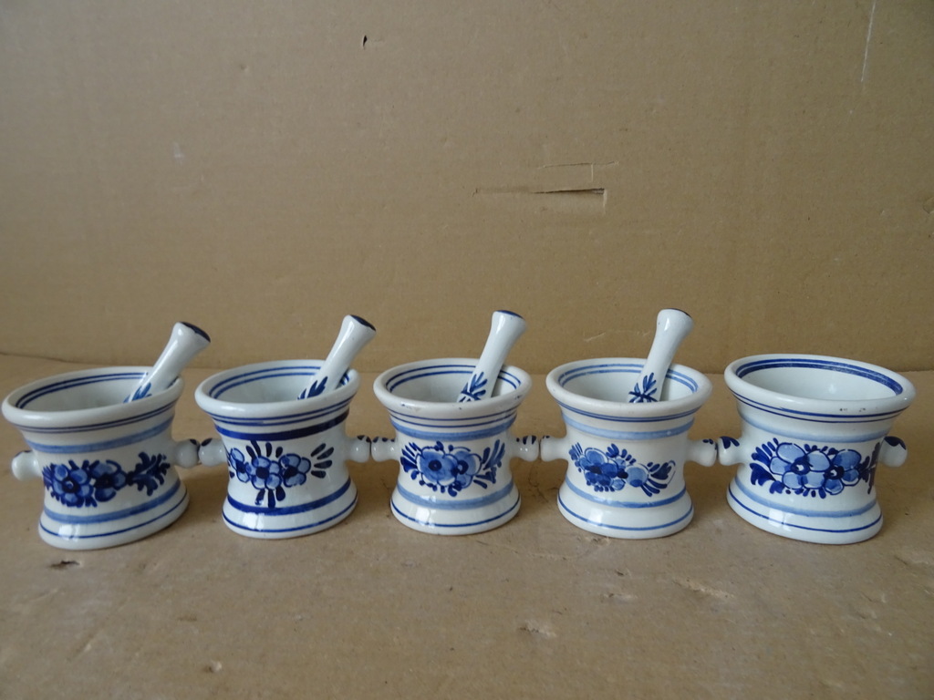 Delfts blauw vijzeltje met stamper Delfts Holland Squibb 19 euro per set - Afbeelding 22