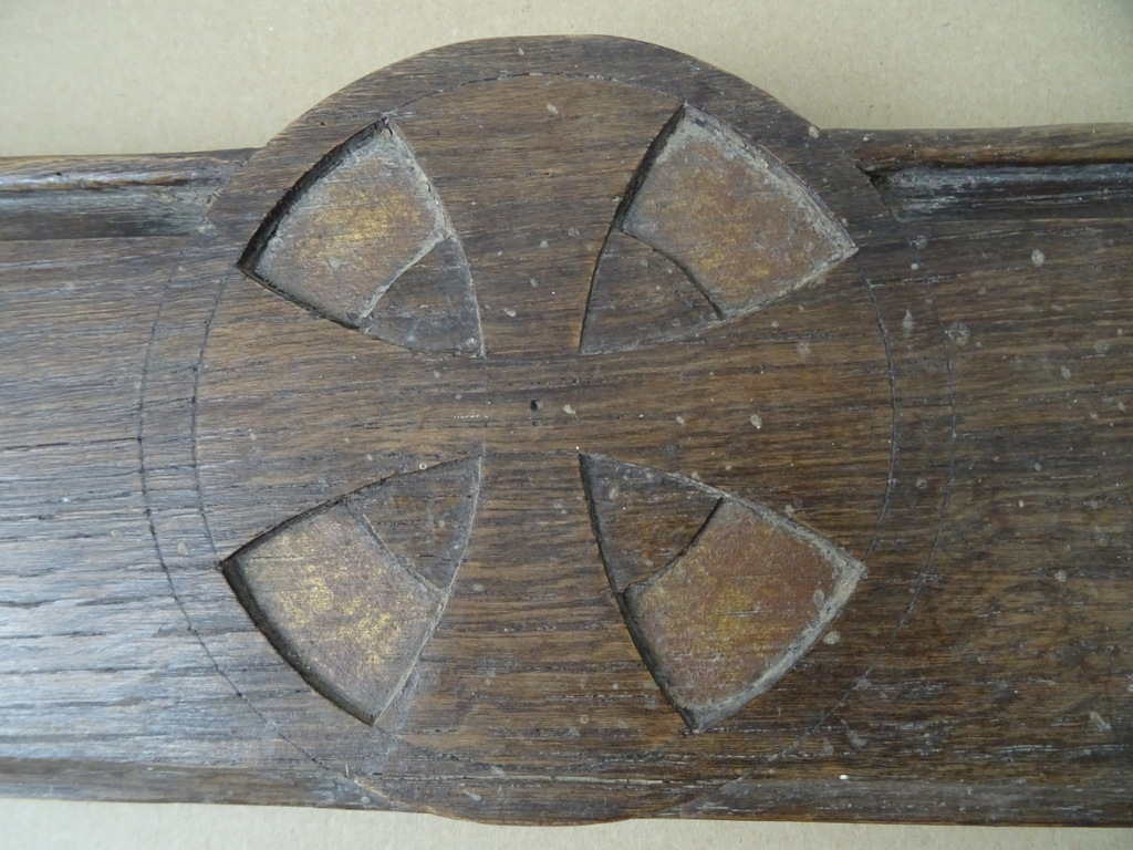 Antieke houten lijst Christus Rex 77x121cm - Afbeelding 3